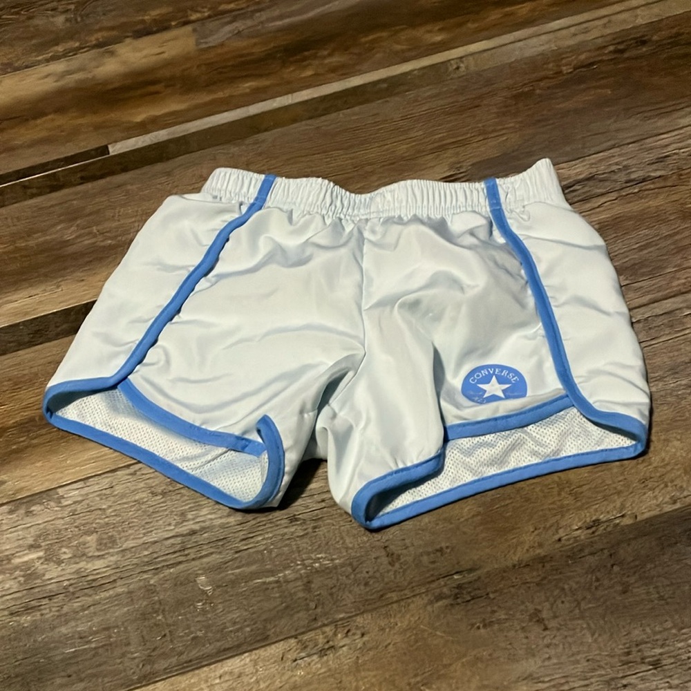 Converse Blue Athletic Shorts with Curved Hems